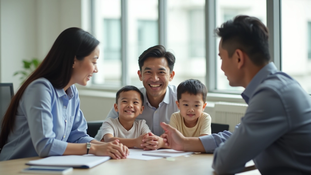 Family having a consultation meeting