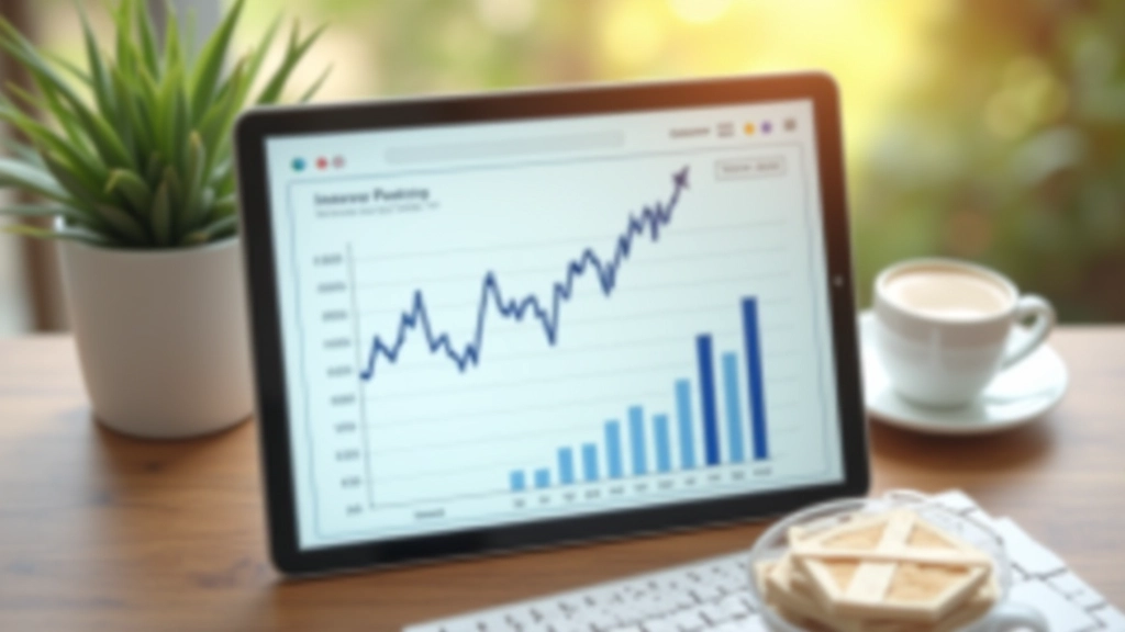 Investment portfolio dashboard on tablet showing growth charts and education fund progress